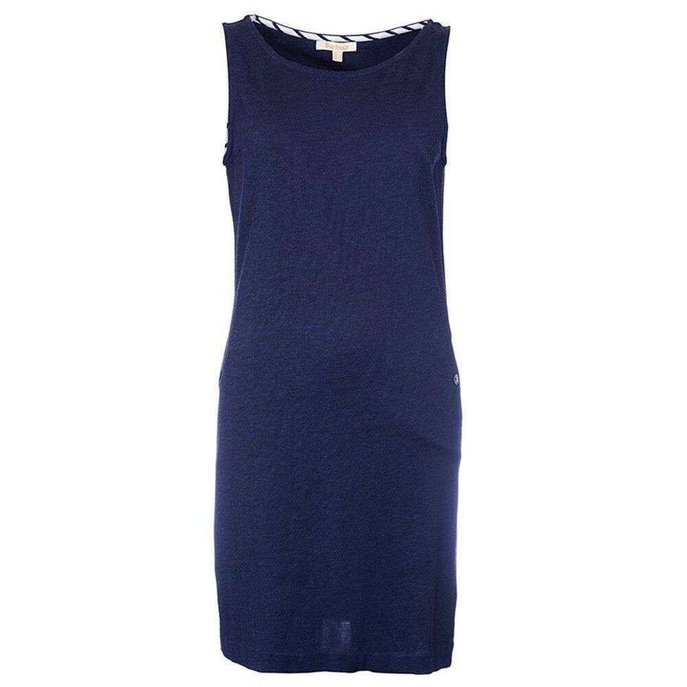 Barbour Dolostone Dress Navy Blue Sleeveless Pocket Dress Women US 14 UK 18 EUC - Picture 10 of 15